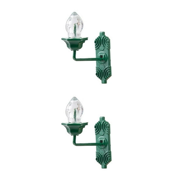 Bewildely Modelo de luces de pared, lámparas de cristal, iluminación de montaje interior, decoración del hogar con Pedestal de acero inoxidable, B 2piezas Bewildely CBP232511