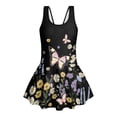 thumbnail image 4 of Uourmeti Girls' Floral & Butterfly Print Skirted One-Piece Swimsuit - Quick Dry, Stretchy Swim Dress for Beach, Pool & Summer Vacations, 4 of 8