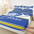 thumbnail image 3 of Homewish Girly Dreamy Dance 3pcs Twin Sheet Sets For Female Men Teens,Cheer Team Twin Fitted Sheet,Sport Theme Breathable Flat Sheet,Breathable Home Decor, 3 of 7