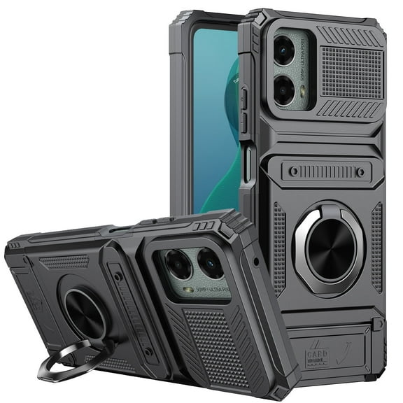 Elegant Choise Glitter Phone Case with Screen Protector for Moto G Stylus 5G 2023 Liquid Luxury Glitter Cover, Green Purple