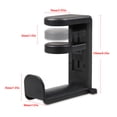 thumbnail image 5 of PC Gaming Headphone Stand Headset Hook Holder, Hanger Mount With Adjustable Rotating Arm Clamp, Desk Mount Universal Bag Bracket, 5 of 5