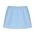 thumbnail image 4 of Wxolcjlv Women's Solid Mini Skirt Elastic Waist Casual Beach Short Skirts, 4 of 5