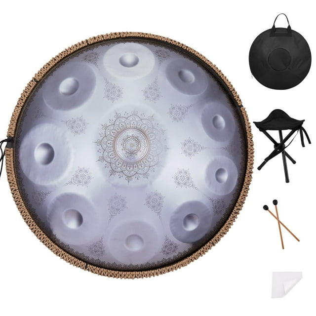 Handpan Kelisiting Premium 432 Hz 56 cm 10 notas D Minor Steel
