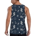 thumbnail image 3 of Fotbe Vintage Marine Pattern Men's Quick Dry Workout Tank Top Gym Muscle Tee Fitness Bodybuilding Sleeveless T Shirt Breathable Workout Shirt-Large, 3 of 9