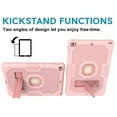 thumbnail image 4 of iPad 10.2 Case with PET Screen Protector, Kids Case For iPad 7th Generation with Pencil Holder, Heavy Duty Rugged Dropproof Shockproof Case Kickstand Protective Cover, Rosegold, 4 of 6