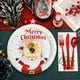 thumbnail image 5 of Decoraciones para fiestas navideñas, platos desechables, platos de Papá Noel con dibujos animados, juego de vasos de papel, cubiertos para fiestas, cubiertos desechables., 5 of 9