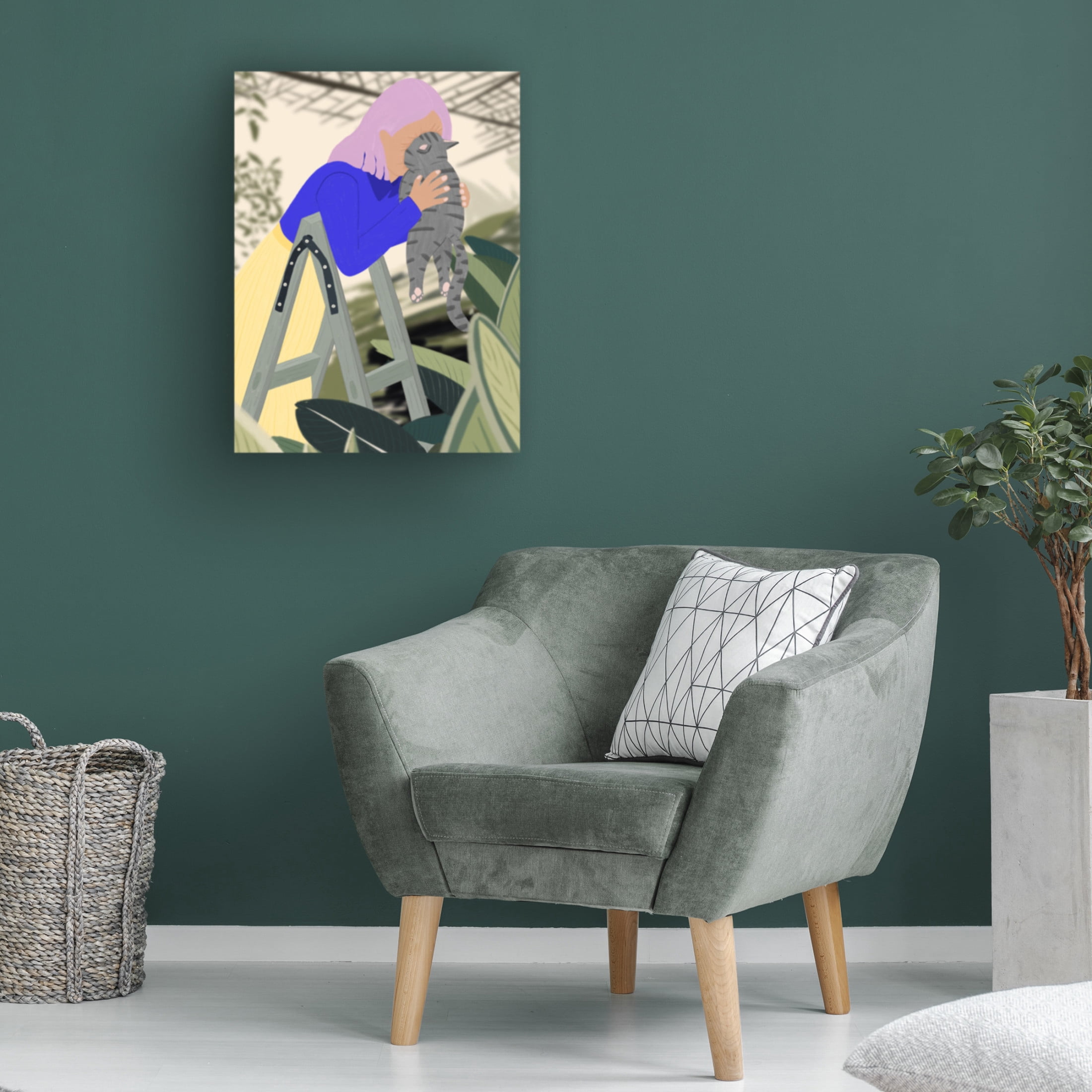 Trademark Fine Art Jota de jai Hi Kitty, I love you! Canvas Wall Art