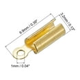 thumbnail image 2 of Fold Over Cord Ends, 2mm Inner Dia. Terminators Crimp Cap Clasp Tips Gold Tone, 30Pack, 2 of 7
