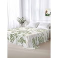 thumbnail image 6 of Sage Green Fruit Flat Sheets Only Twin XL Size, Soft Breathable Bed Top Sheets for Mattress, Vintage Plant Nature Botanical Flower Luxury Bedding Flat Sheets for Home Hotel Bedroom Bed Protection, 6 of 9
