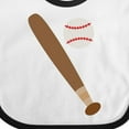 thumbnail image 4 of Inktastic Baseball Bat and Ball Boys or Girls Baby Bib, 4 of 4