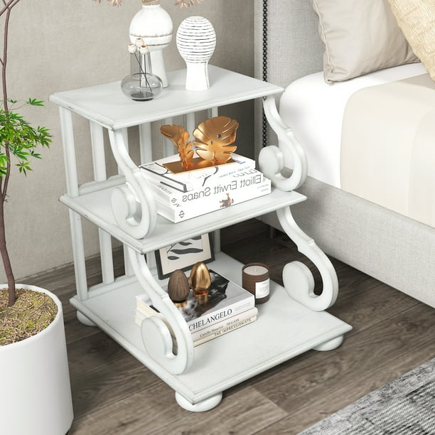 Highsound Classic Vintage Living room End Table , White