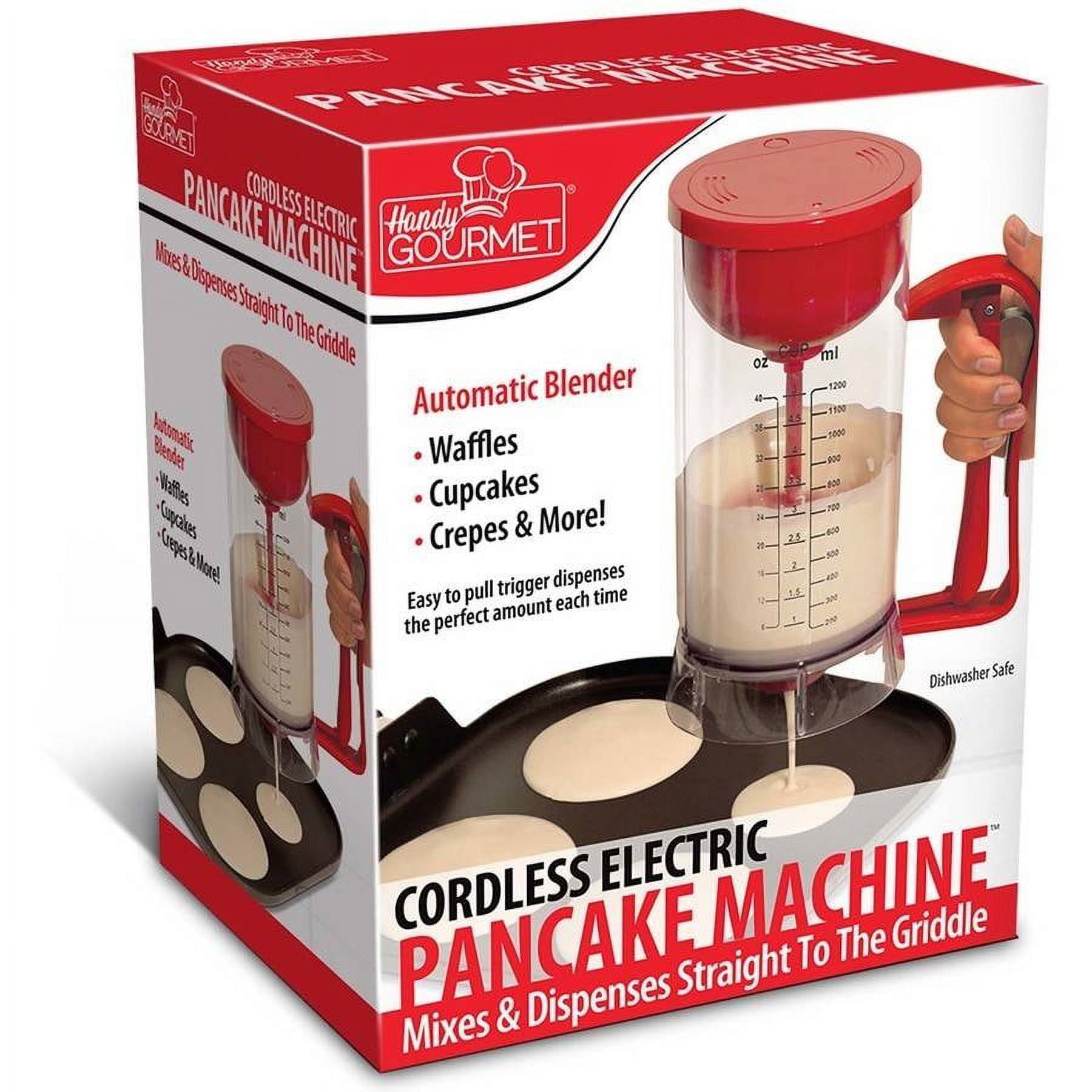 Tebru Cordless Electric Battery Powered Mixer Dispenser Pancake