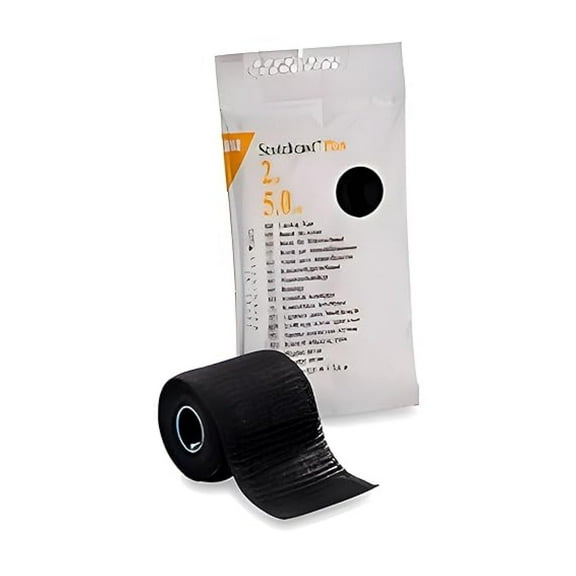 Plus Cast Tape 2 Inch x 12 Foot Black - 10 Count Fiberglass Casting Tape, Lightweight & Durable, Professional Use, Easy Handling