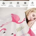 thumbnail image 3 of RUIYC Pink Flamingos Bed Blanket Ultra Soft Throw Blanket All Season Warm Cozy Plush Blankets for Home Bedroom Sofa Chair, 3 of 6