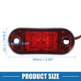 thumbnail image 4 of Unique Bargains Front Rear Side Marker Light 2 LED for Truck Camper Van Lorry RV Plastic Red (Set of 8), 4 of 7