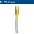thumbnail image 1 of Hss Titanium Coating Screw Tap Drill Bit M2-M12 Metric Straight Flute Thread Tap, 1 of 5