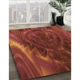 thumbnail image 3 of Ahgly Company Machine Washable Indoor Square Transitional Orange Red Orange Area Rugs, 5' Square, 3 of 7