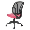 thumbnail image 5 of Screen Back Armless Task Chair with Pink Mesh Fabric and Wheel Carpet Casters, 5 of 5