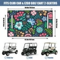 thumbnail image 3 of Bright Flowers Print Golf Cart Seat Cover 51"x31" for EZGO RXV Club Car Precedent Yamaha Drive and More Cool Microfiber Fabric, 3 of 8