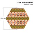 thumbnail image 3 of Honeii Aztec Print Leather Coaster Set of 6, Ideal for Safeguarding Your Furniture from Drinks Spills and Effortless Cleanup,Hexagon, 3 of 7