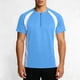 thumbnail image 1 of Ceisia Men's Athletic Short Sleeve T-shirt Color Block Round Neck Fitness Basketball Training Sport Tee Tops Sky Blue M Gifts, 1 of 8