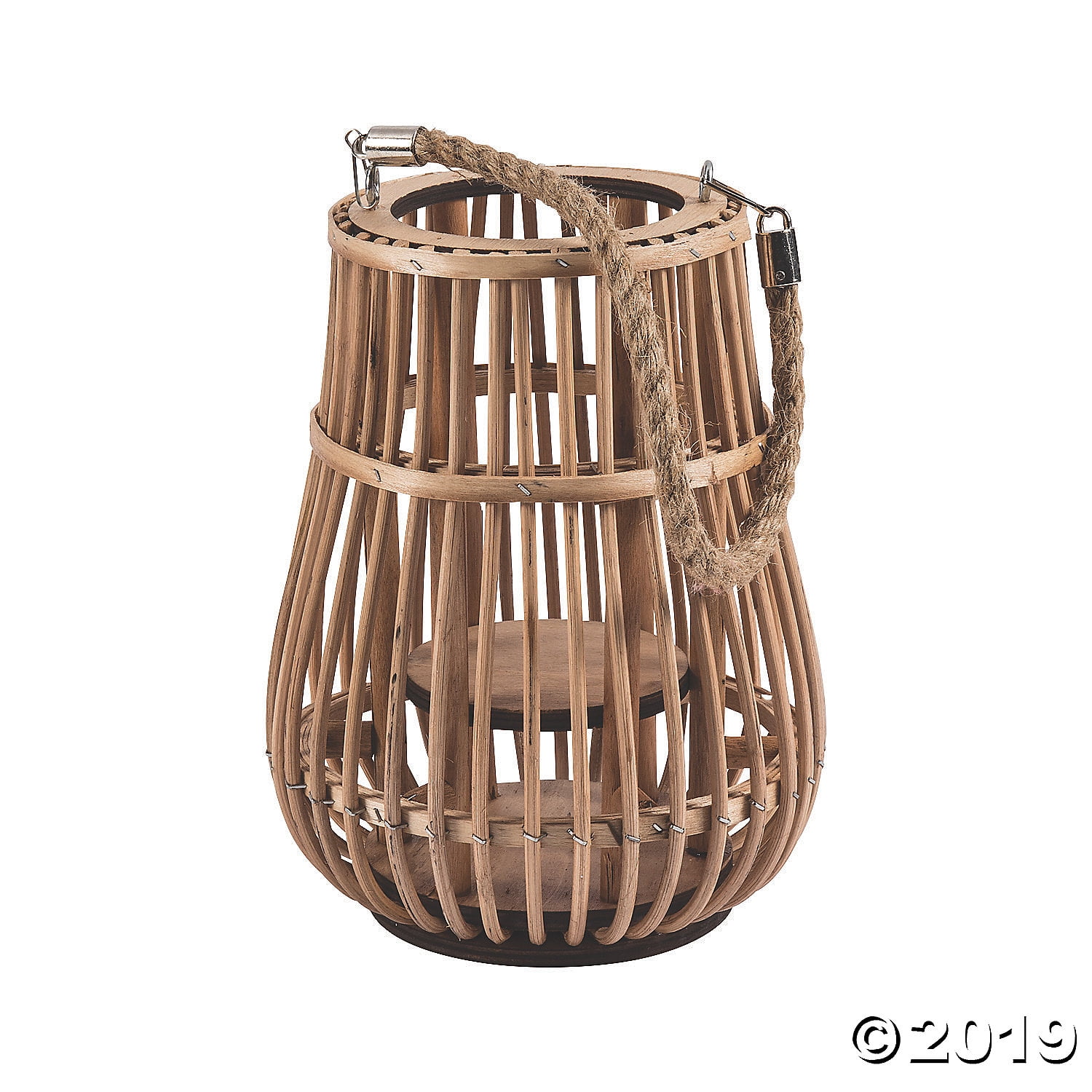 Rattan Natural Lantern with Handle