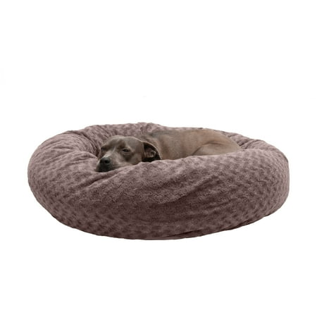 UPC: 0842229113266 | Furhaven Donut Beds for Small  Medium  and Large Dogs and Cats – Ultra Calming Plush Donut Bed  Beanbag Style Ball Bed