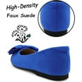 thumbnail image 2 of Comfortable Dress Shoes with Bows Pointy Toe Suede Flat Shoes Blue Size 9.5 Blue (Women's ), 2 of 7