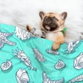 thumbnail image 3 of Yiaed Seashell And Starfish Print Dog Blankets-Cat Blanket Washable for Couch Protection,Puppy Blanket, Soft Plush Reversible Throw Furniture Protector-Medium, 3 of 8