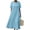 Blue, variant on Xaqiouau Women's Short Sleeve Maxi Dress Peter Pan Collar Button Decor Linen Blend Loose Casual Summer Beach Dress