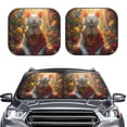 thumbnail image 2 of Sikiie Sunshine Flower Meditating Cat Print Foldable Car Windshield Sun Visor, Car Window Sunshade Suitable for Sedan, SUV and Truck Car Accessories-Large, 2 of 6