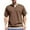 Coffee, variant on 4Xl Mens T-Shirts Big And Tall Cotton Men's Fashion Double V Neck Short Sleeve Tee Soft Casual Basic Top for Daily Wear