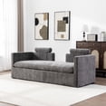 thumbnail image 6 of 82.68" Wide Extra-Large Double-Seater Sofa, Chenille Upholstered with 4 Pillows, for Bedroom, Living Room, Window Seat, Gray, 6 of 11