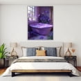 thumbnail image 4 of Mudket Purple Lavender Bathtub Bathroom Canvas Wall Art, Butterfly Floral Wall Decor, Romantic Purple Flower Artwork for Bathroom Bedroom, Framed Ready to Hang Canvas Print - 12"L x 8"W, 4 of 10