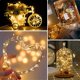 thumbnail image 3 of Guirnalda de luces LED - Paquete de 10, 2 m, 20 LED, cable de cobre, funciona con pilas, ideal para jarrones largos y finos, fiestas, bodas, Navidad (blanco cálido) [Clase energética A+++], 3 of 5