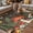 Brown, variant on Spring Mushrooms Outdoor Rug for Patio/Deck/Porch, Non-Slip Large Area Rug 5 x 7 Ft, Farmhouse Pastoral Botanical Watercolor Indoor Outdoor Rugs Washable Area Rugs, Camping Rug Carpet Runner