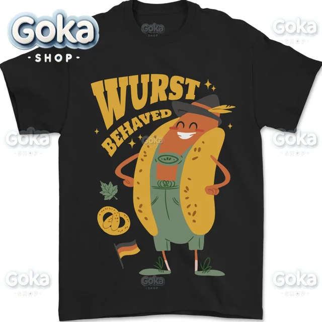 Camisetas con estampado de Hotdog de Oktoberfest ropa para hombre novedad en camisetas y camisetas de algodón para mujer Camiseta estampada Y2K ropa bonita y divertida