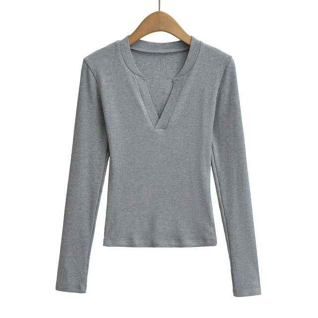 Wensltd Fashion Tops Long Sleeve Pullover Blouse Basic Fall Women Undershirt