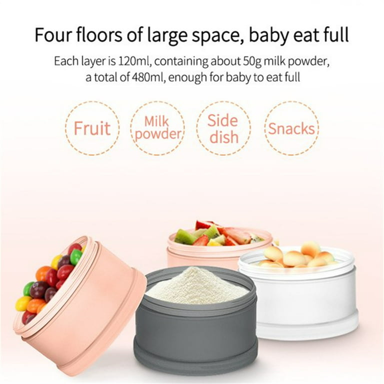 Four Layers Portable Milk Powder Storage Box, Food Container for