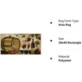 thumbnail image 3 of Kashi Home  Kitchen Rug, Printed Durable Non Slip Floor Mat, Pretty Farmhouse Design 20x40 Rectangle - Wine Barrel, 3 of 5