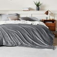Bedsure Sherpa Fleece King Size Blanket Grey Thick and Warm Blankets