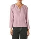 thumbnail image 1 of Camiseta informal de manga larga y cuello en V - Elegante cuello en V, color versátil, tejido cómodo, 1 of 5