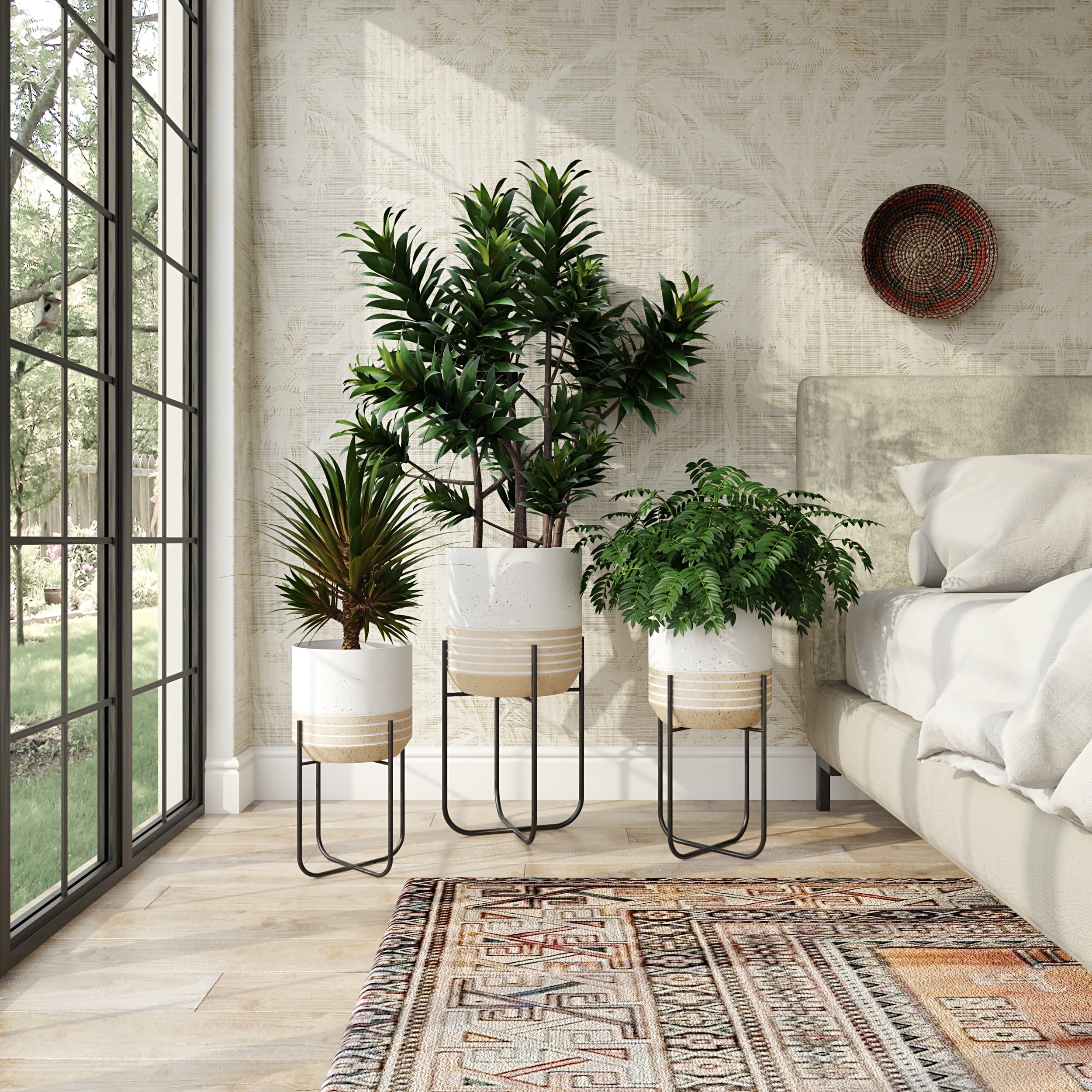 ミセスポット Aspire Bodhi Indoor Home Decorative Set of 3 Modern Planters