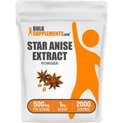 BulkSupplements Star Anise Extract Powder - 500mg per Serving - 1 Kilogram (2.2 lbs) - 2000 Servings