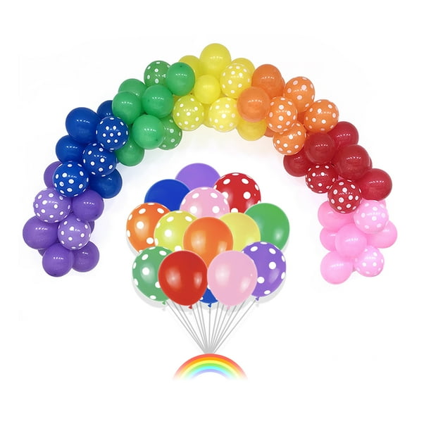 Janinus Rainbow Balloons 12 inch Assorted Color Party Balloons 105 Pack ...