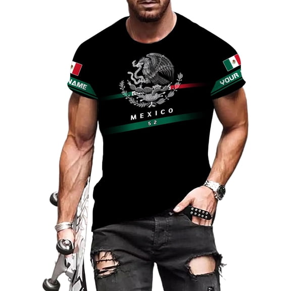 Personalized Name Mexican Shirts for Men, Customized Mexico Shirts for Men, Mexico Shirts for Women Mexico Shirt (S)