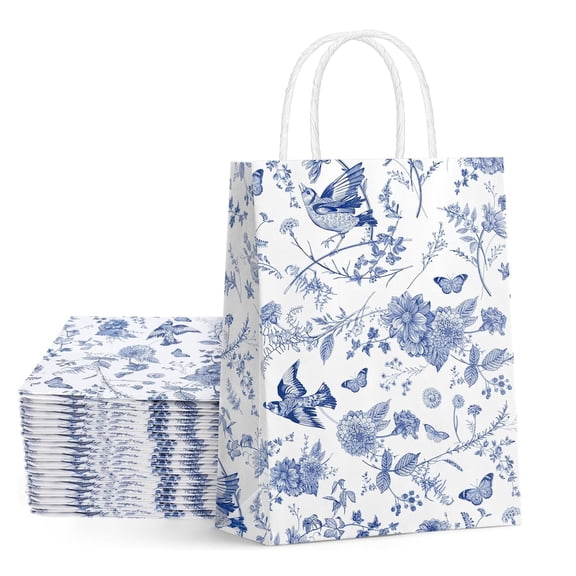 Floral Favor Treat Bags for Garden Tea Party Set of 16