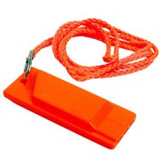 Attwood 11829-6 Safety Whistle, Plastic, Flat Type, No Interior Ball, Delivers Emergency Signal, Includes Lanyard