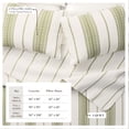 thumbnail image 2 of Striped Quilt Set - Lightweight, Soft, All-Season - 3-Piece Reversible Farmhouse Bedding Set (Full / Queen, Cream / Green), 2 of 6