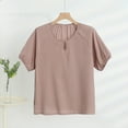 thumbnail image 2 of ZyeKqe Plus Size Summer Tops for Women Short Sleeve Shirts Round Neck T Shirts Loose Fitted Loungewear, 2 of 3